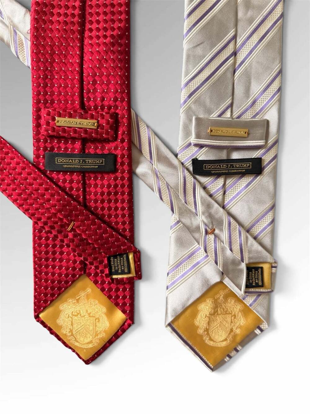 The Men's Donald J. Trump Signature Gold Bar
Collection Red Silk Neck Ties
